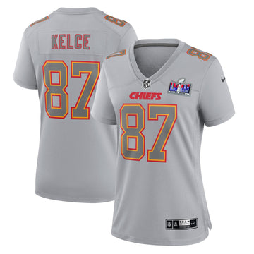 Travis Kelce Super Bowl Lviii Atmosphere Kansas City Chiefs gray Fashion jersey