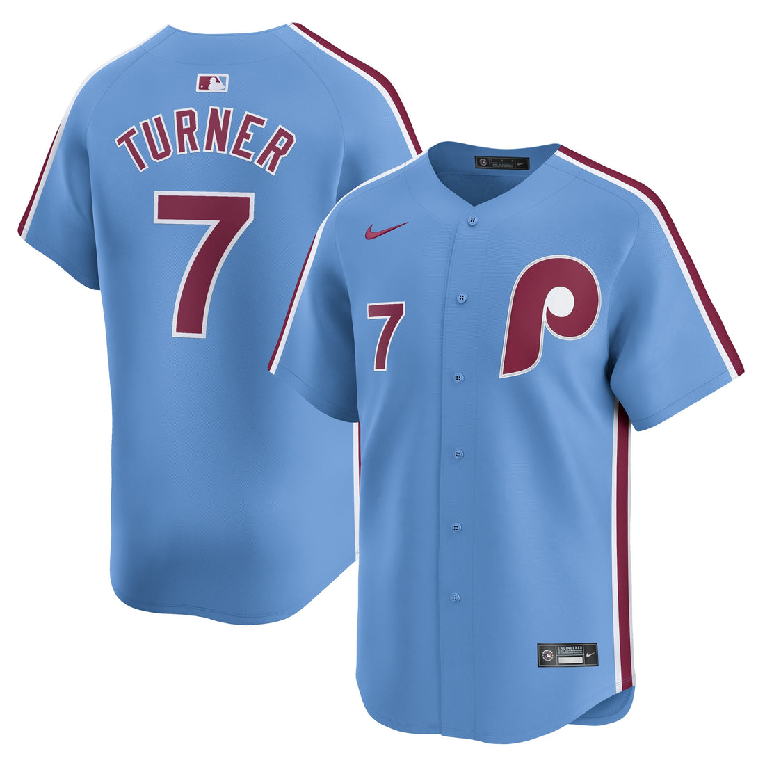 Trea Turner Philadelphia Phillies blue Limited jersey