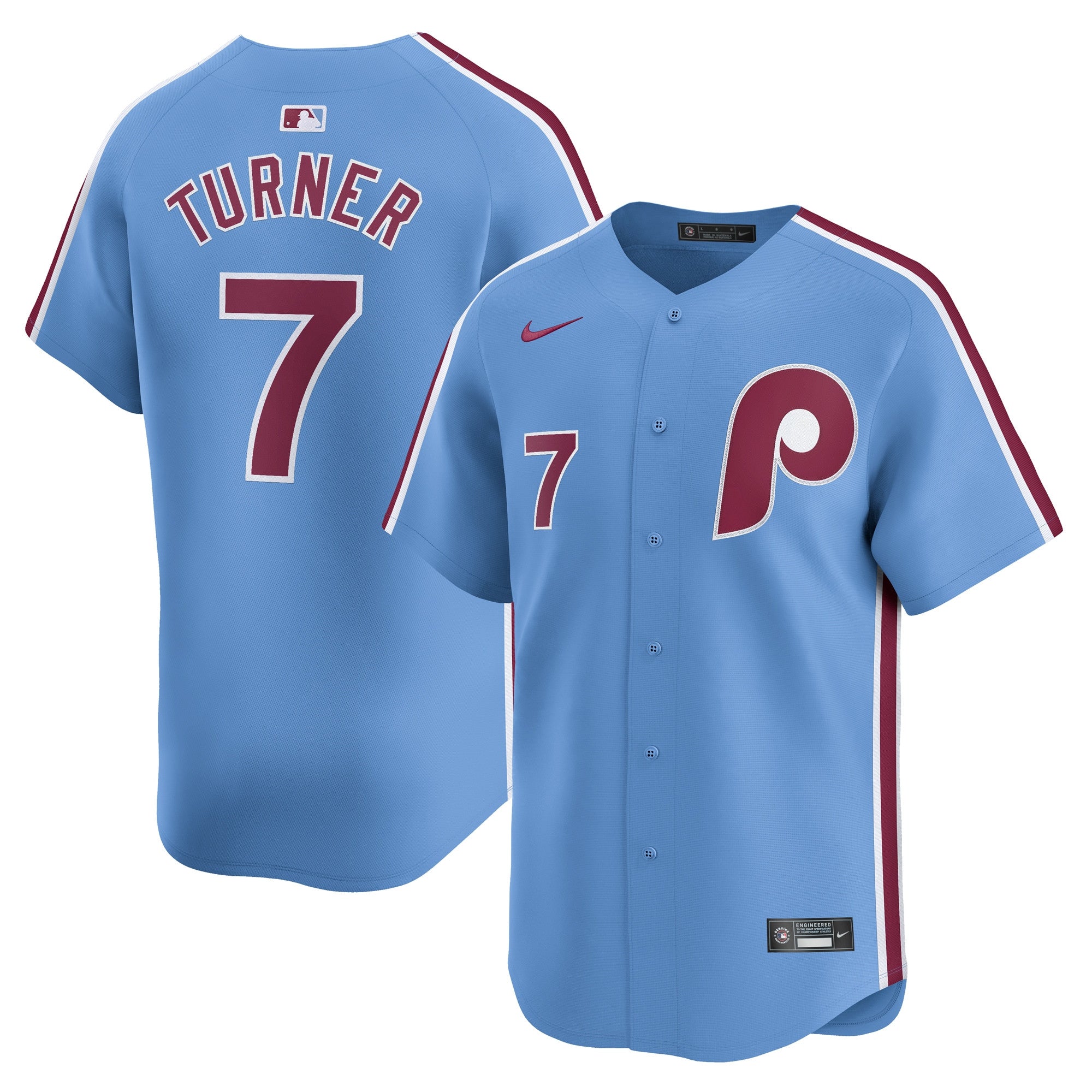 Trea Turner Philadelphia Phillies blue Limited jersey