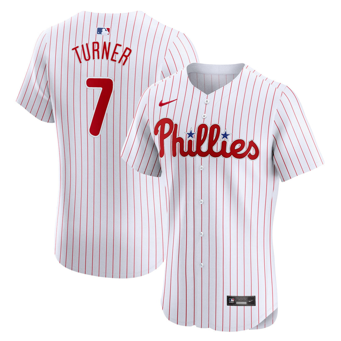 Trea Turner Philadelphia Phillies white Elite jersey