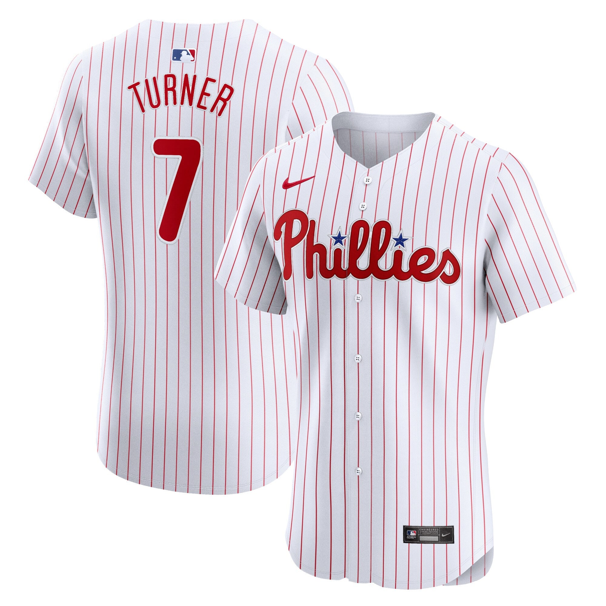 Trea Turner Philadelphia Phillies white Elite jersey