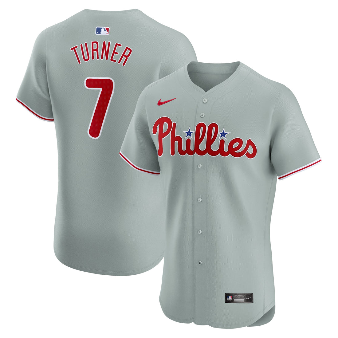 Trea Turner Philadelphia Phillies gray Elite jersey