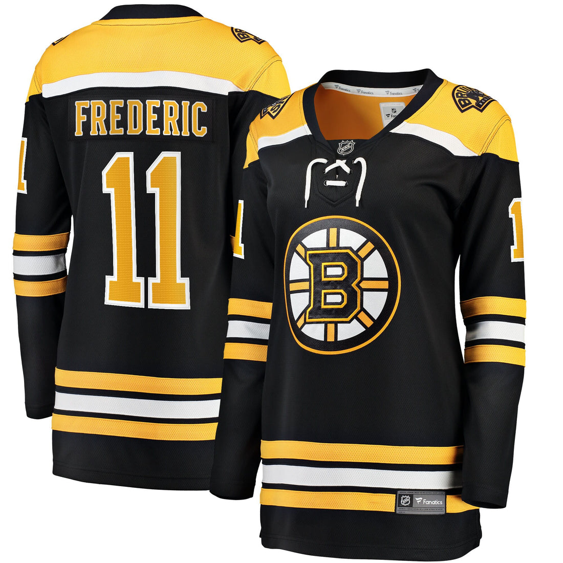 Trent Frederic Boston Bruins black Home jersey