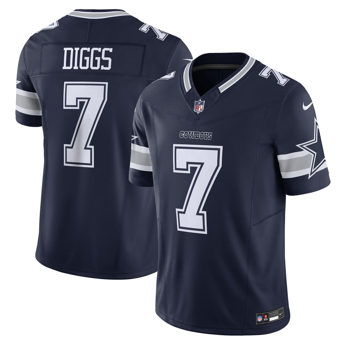 Trevon Diggs Dallas Cowboys navy Vapor jersey