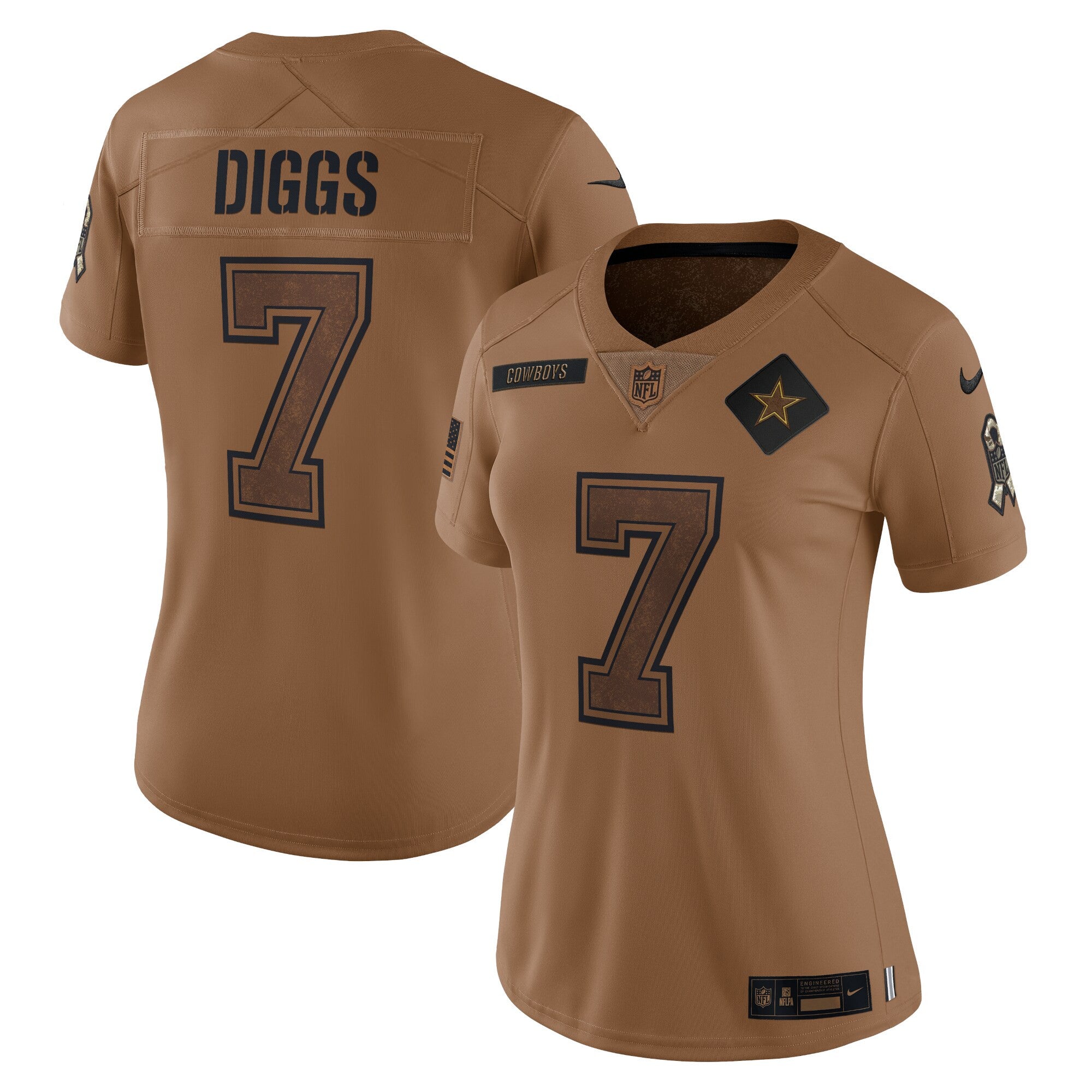 Trevon Diggs Dallas Cowboys brown Salute To Service jersey