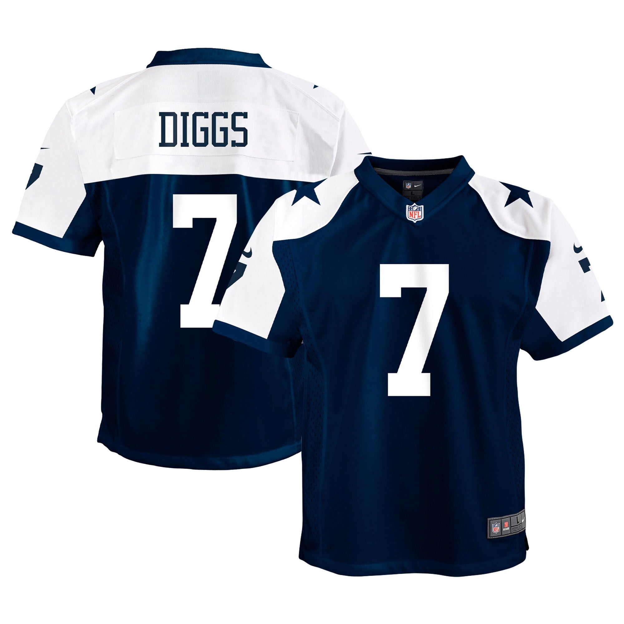 Trevon Diggs Dallas Cowboys navy Alternate jersey