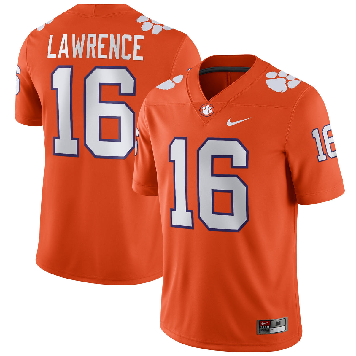 Trevor Lawrence Clemson Tigers orange jersey