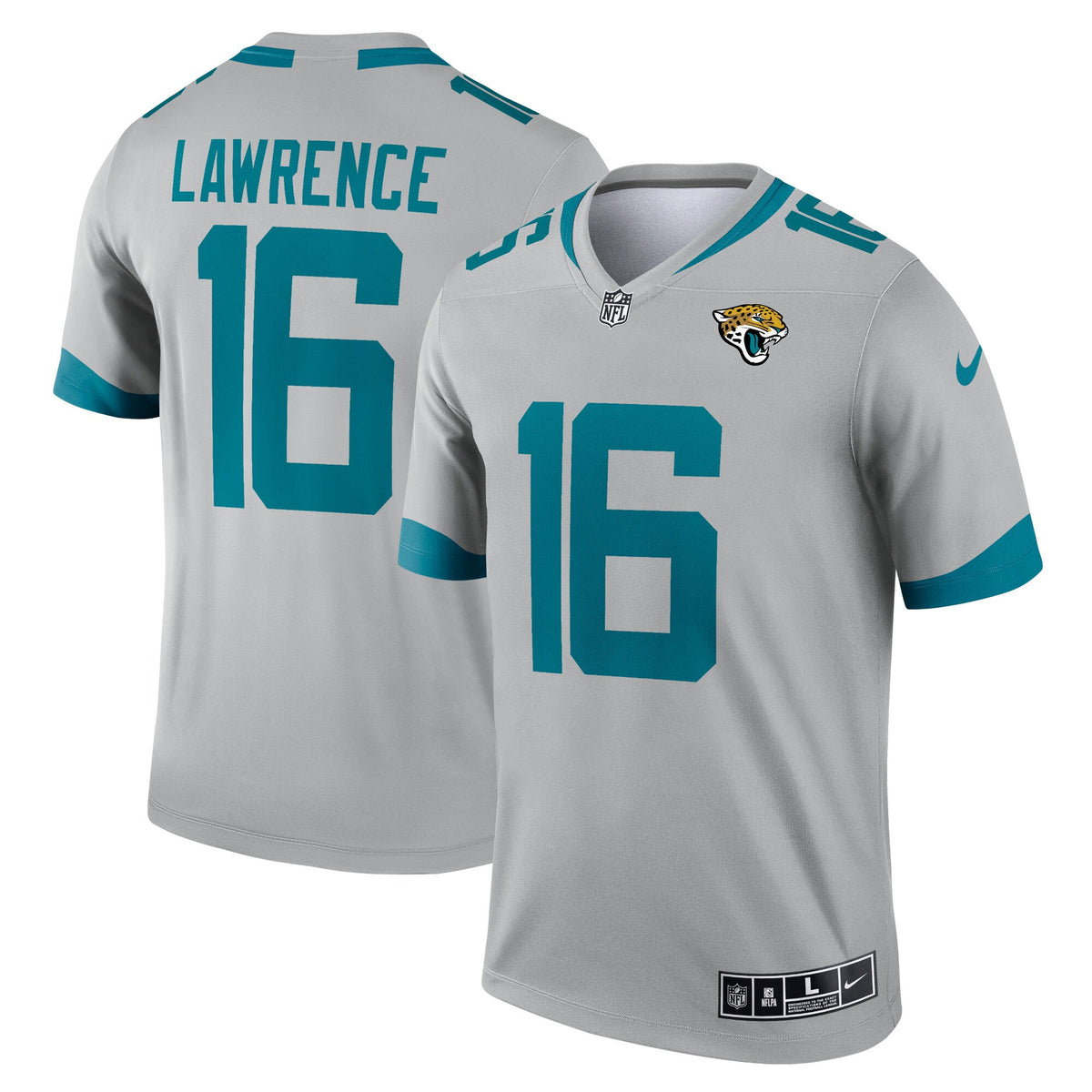 Trevor Lawrence Jacksonville Jaguars silver Inverted Legend jersey