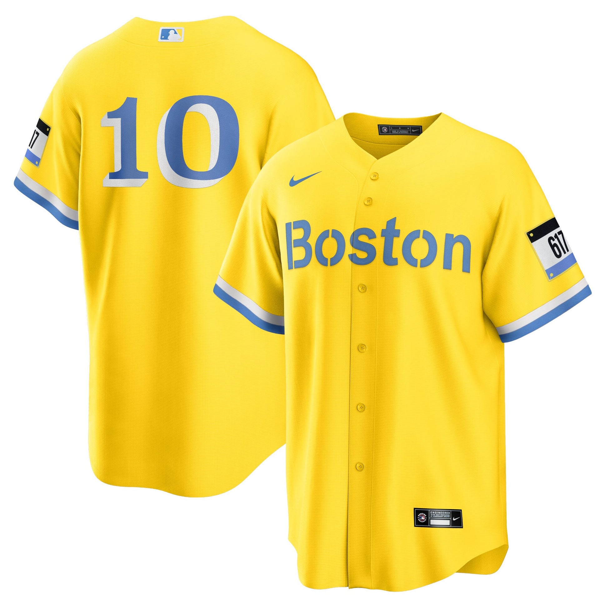 Trevor Story Boston Red Sox gold City Connect jersey