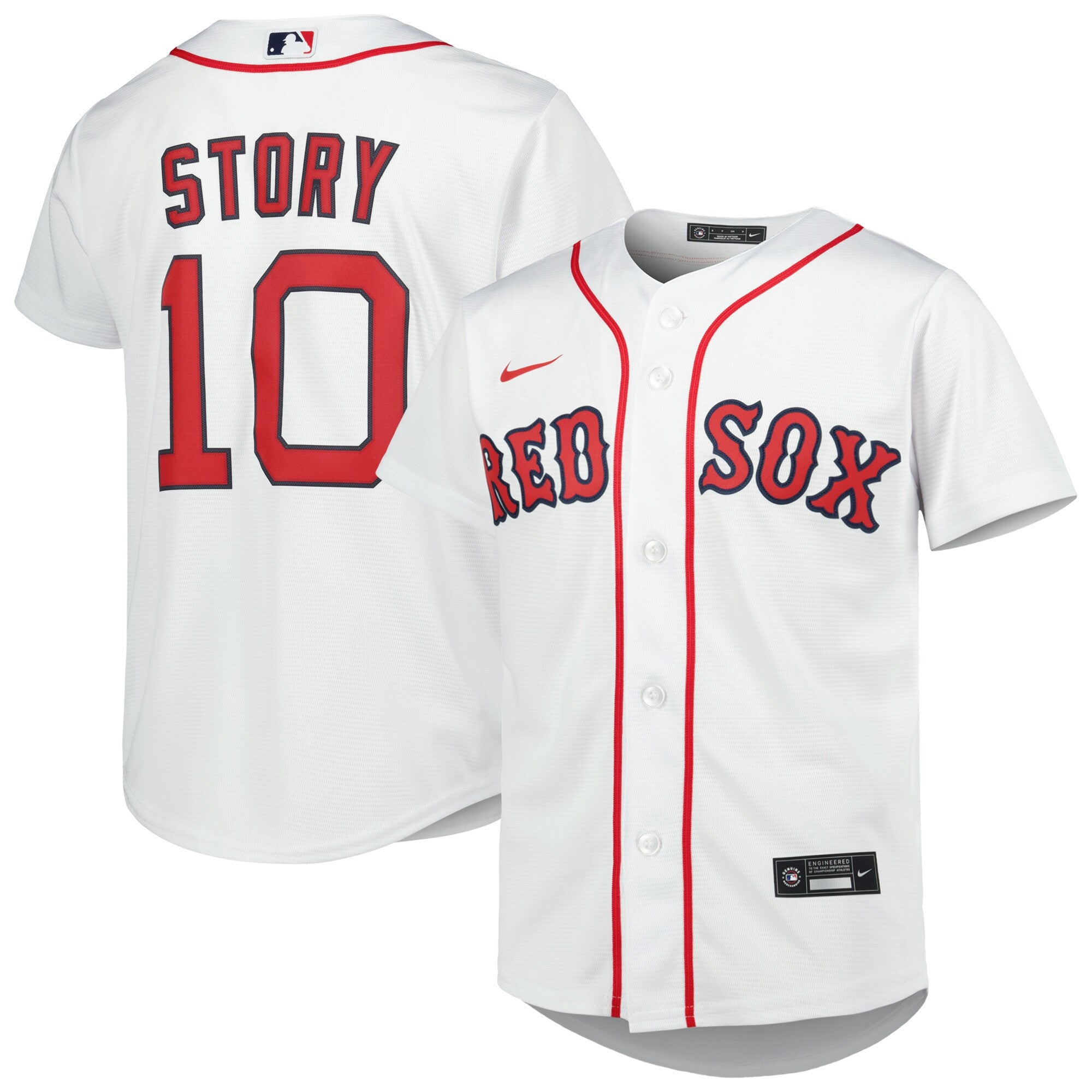 Trevor Story Boston Red Sox white Alternate jersey