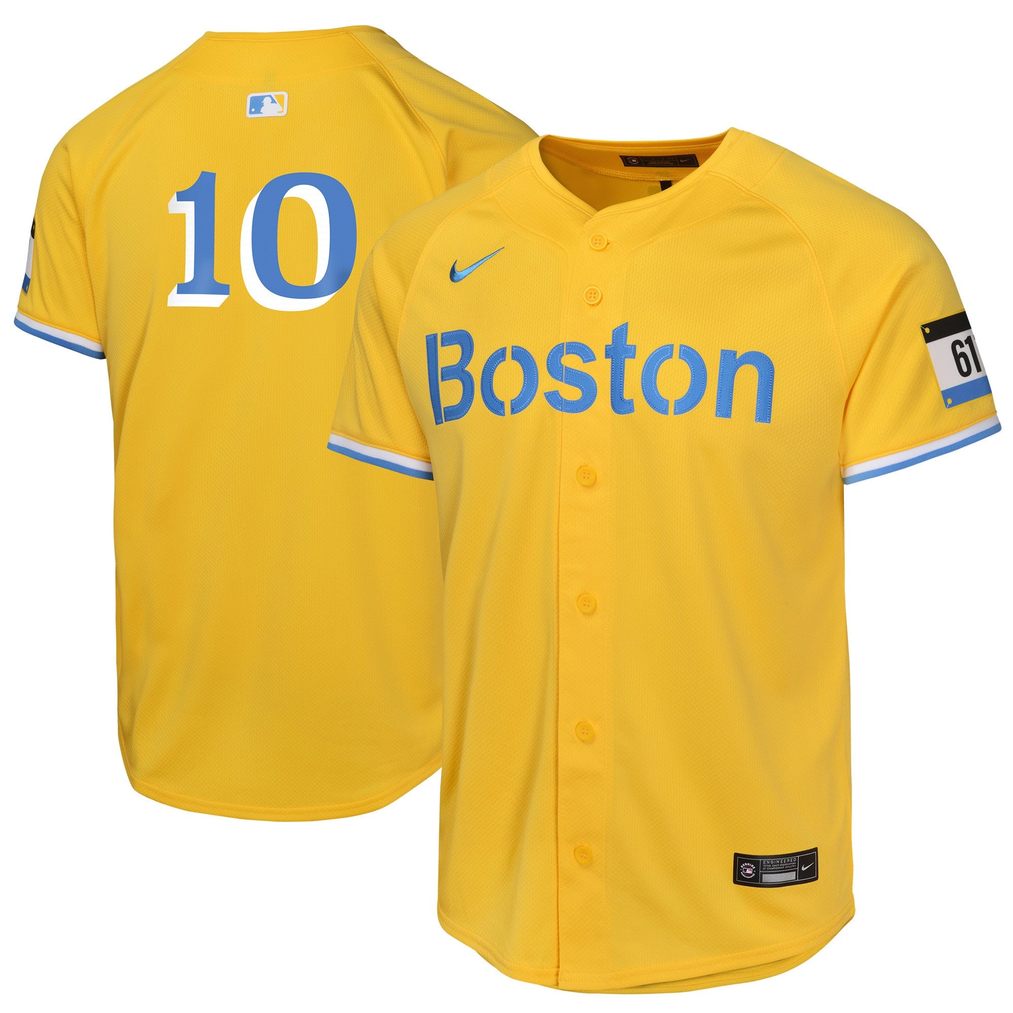 Trevor Story Boston Red Sox gold City Connect jersey