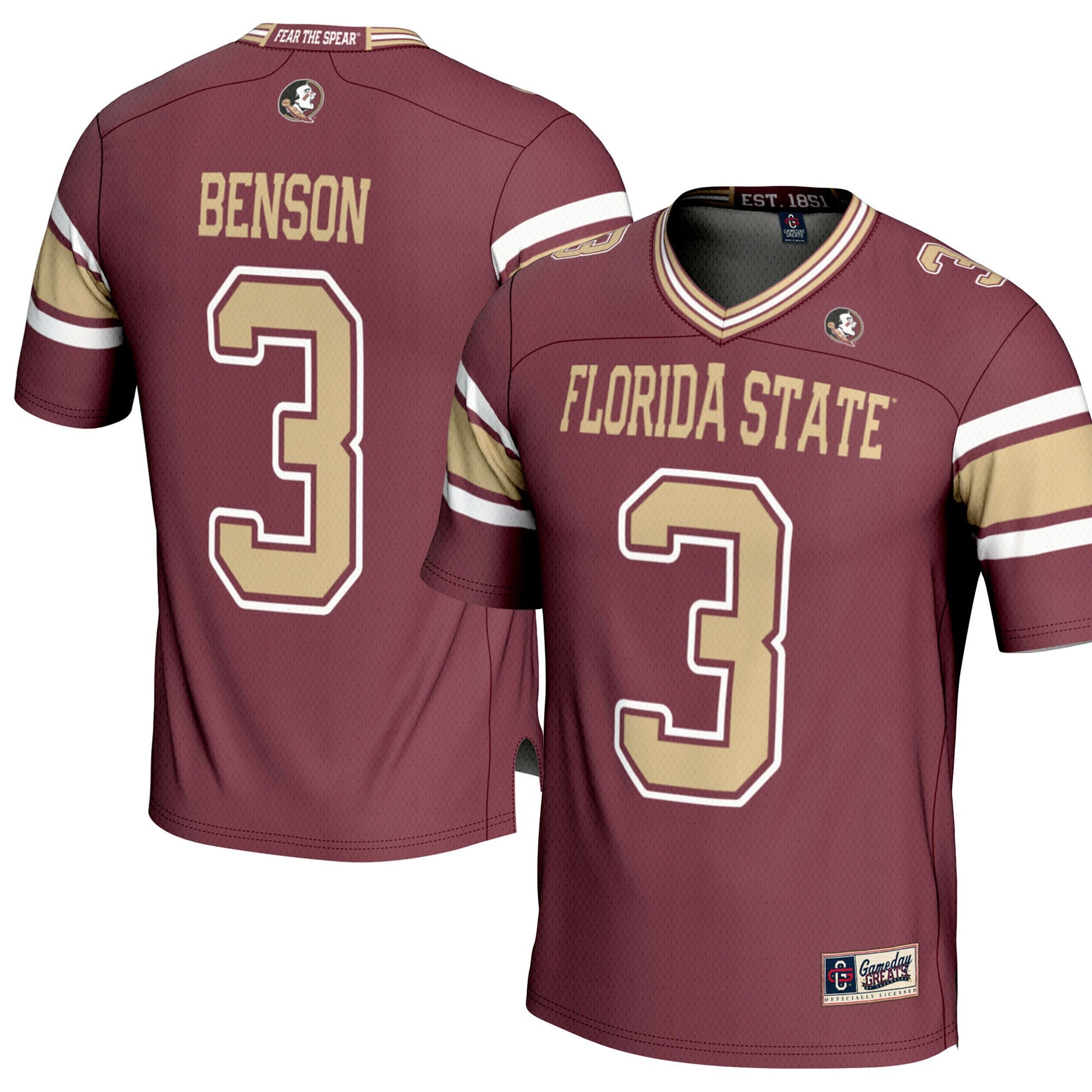 Trey Benson Garnet Florida State Seminoles jersey