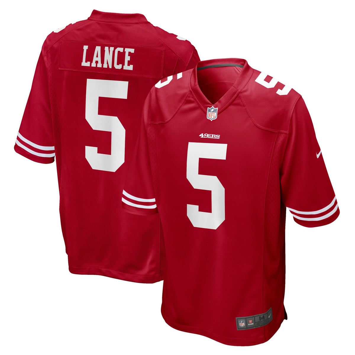 Trey Lance San Francisco 49ers scarlet jersey
