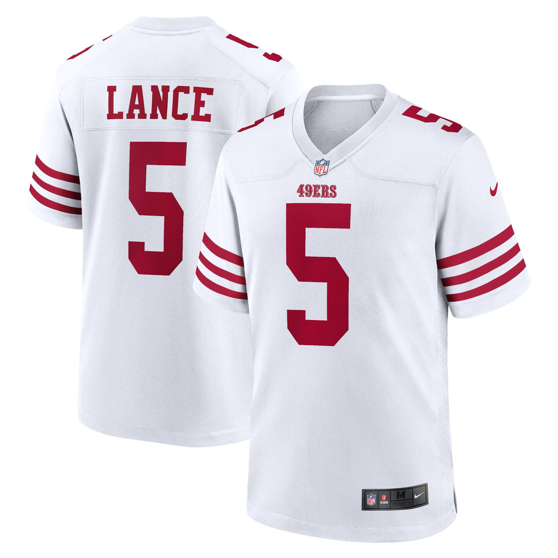 Trey Lance San Francisco 49ers white jersey