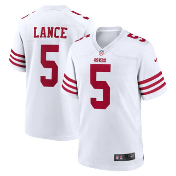 Trey Lance San Francisco 49ers white jersey