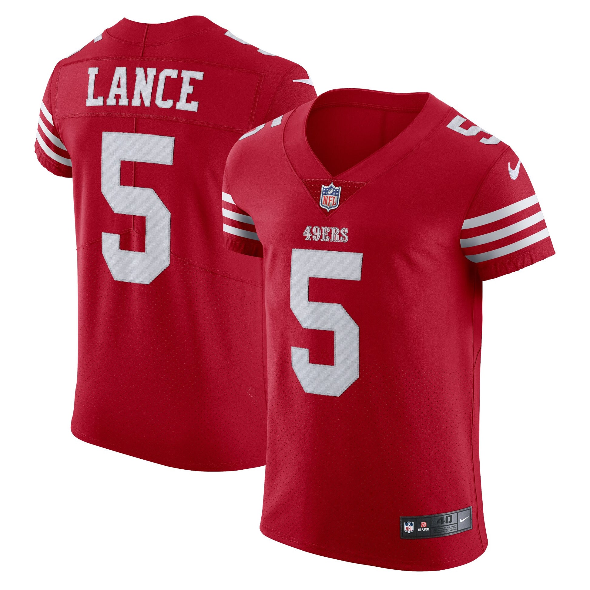 Trey Lance San Francisco 49ers scarlet Vapor jersey