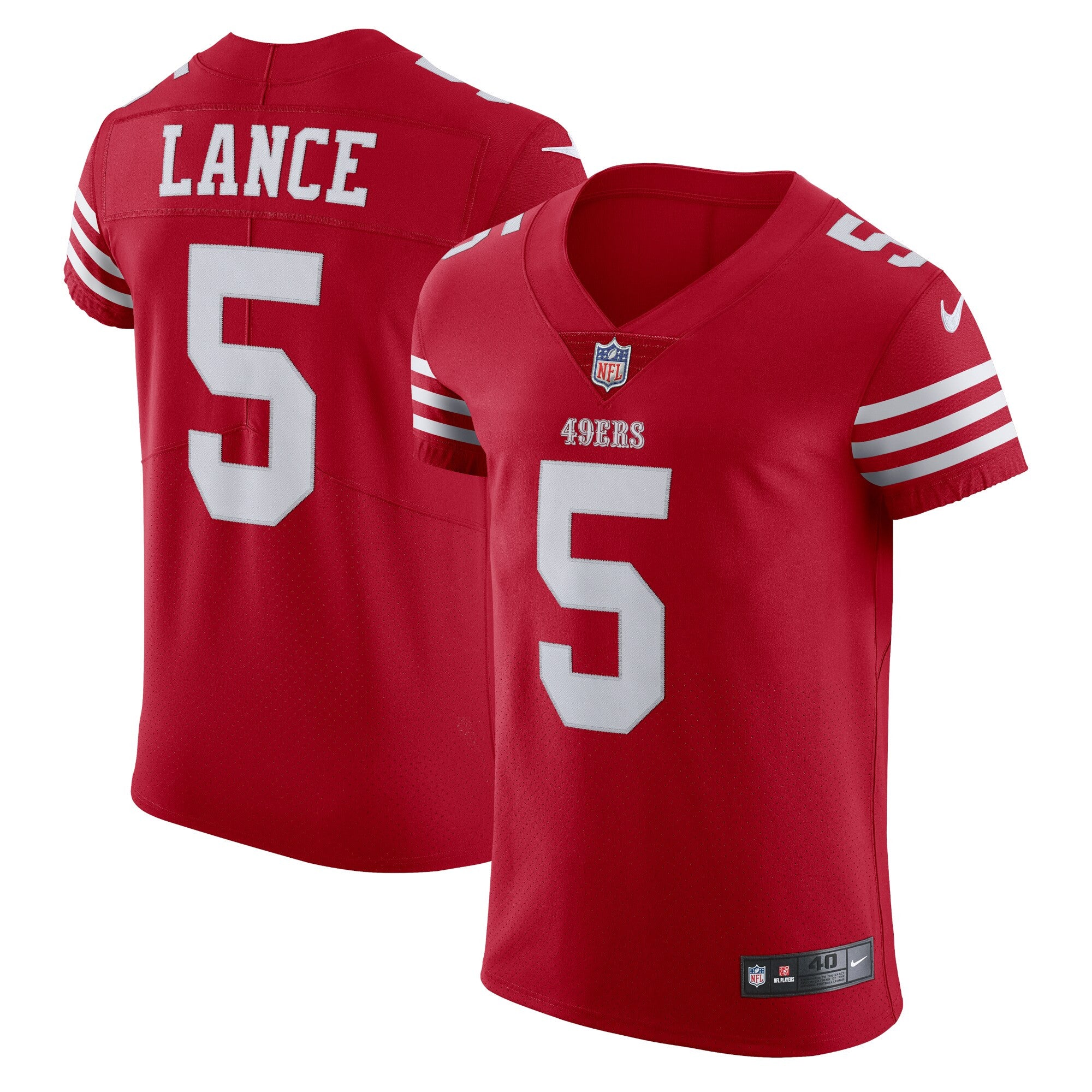 Trey Lance San Francisco 49ers scarlet Vapor jersey