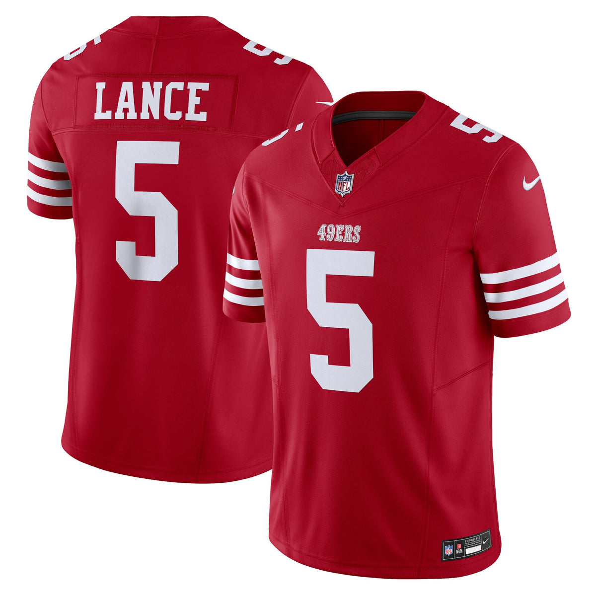Trey Lance San Francisco 49ers scarlet Vapor jersey