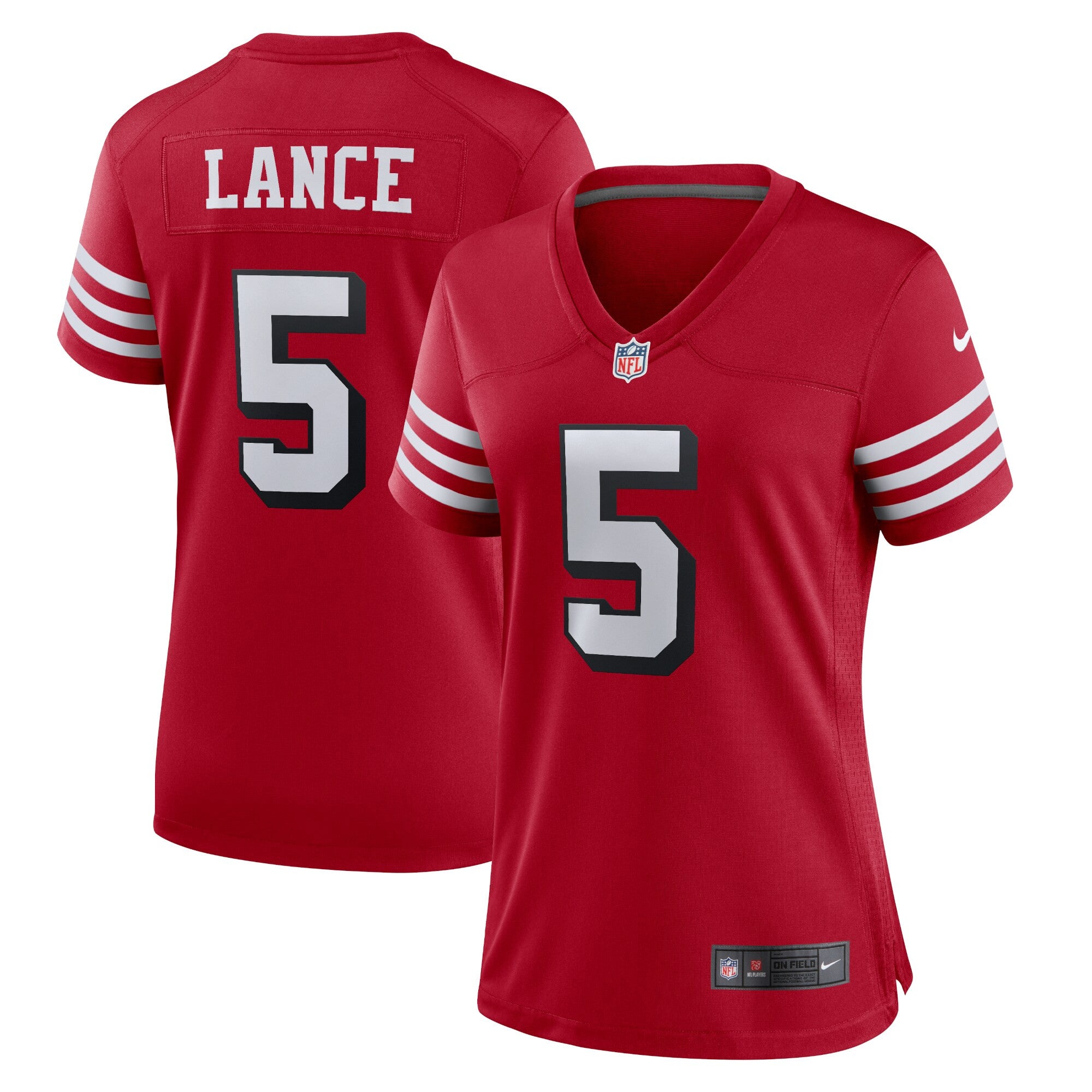 Trey Lance San Francisco 49ers scarlet Alternate jersey