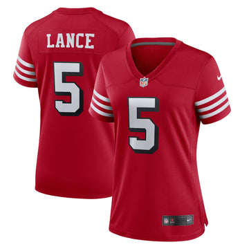 Trey Lance San Francisco 49ers scarlet Alternate jersey