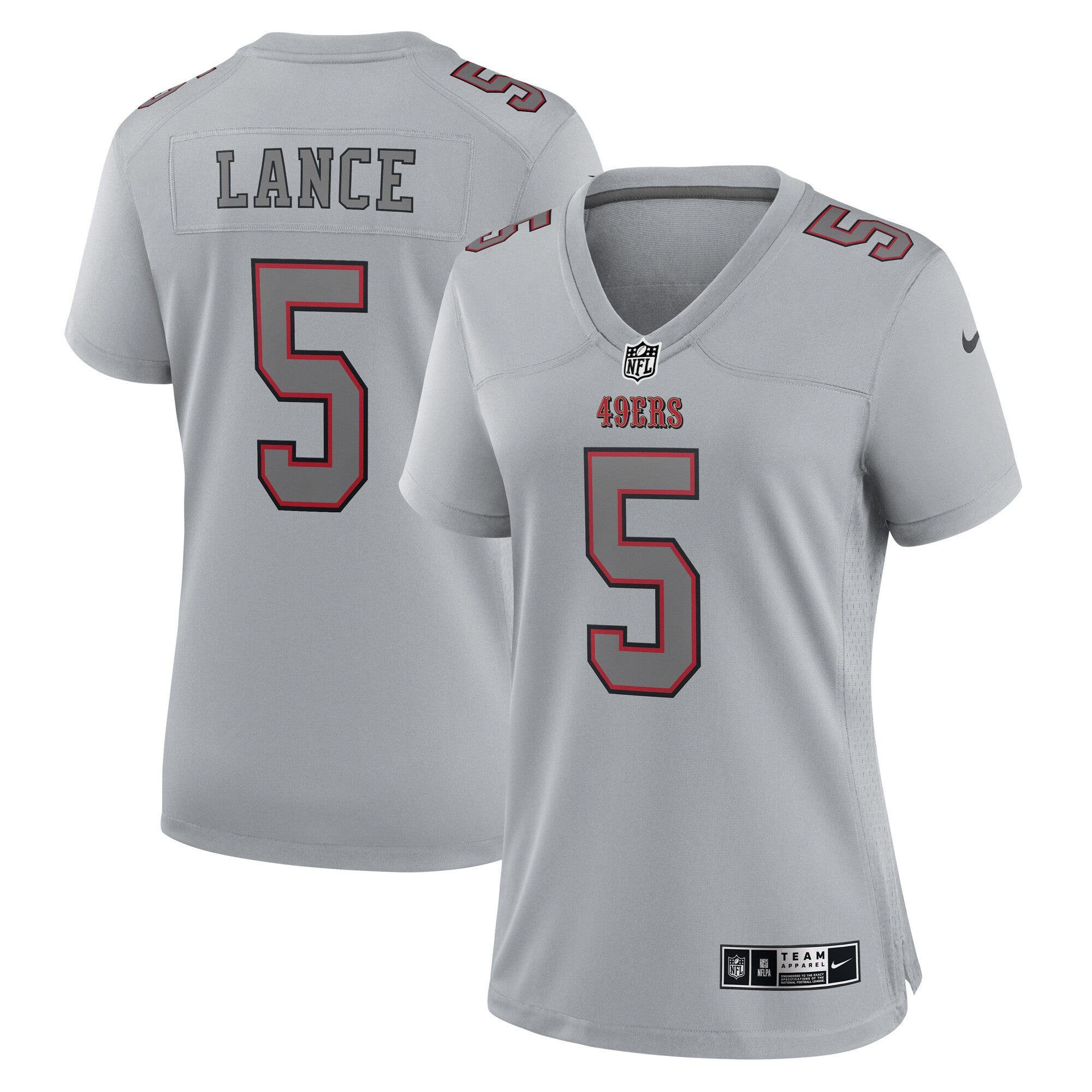 Trey Lance Atmosphere San Francisco 49ers gray Fashion jersey