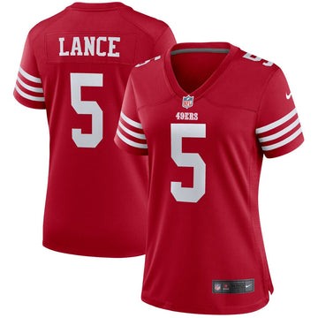 Trey Lance San Francisco 49ers scarlet jersey