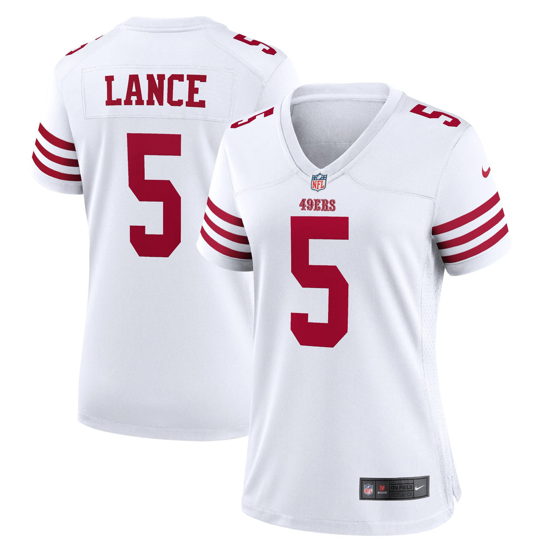 Trey Lance San Francisco 49ers white jersey