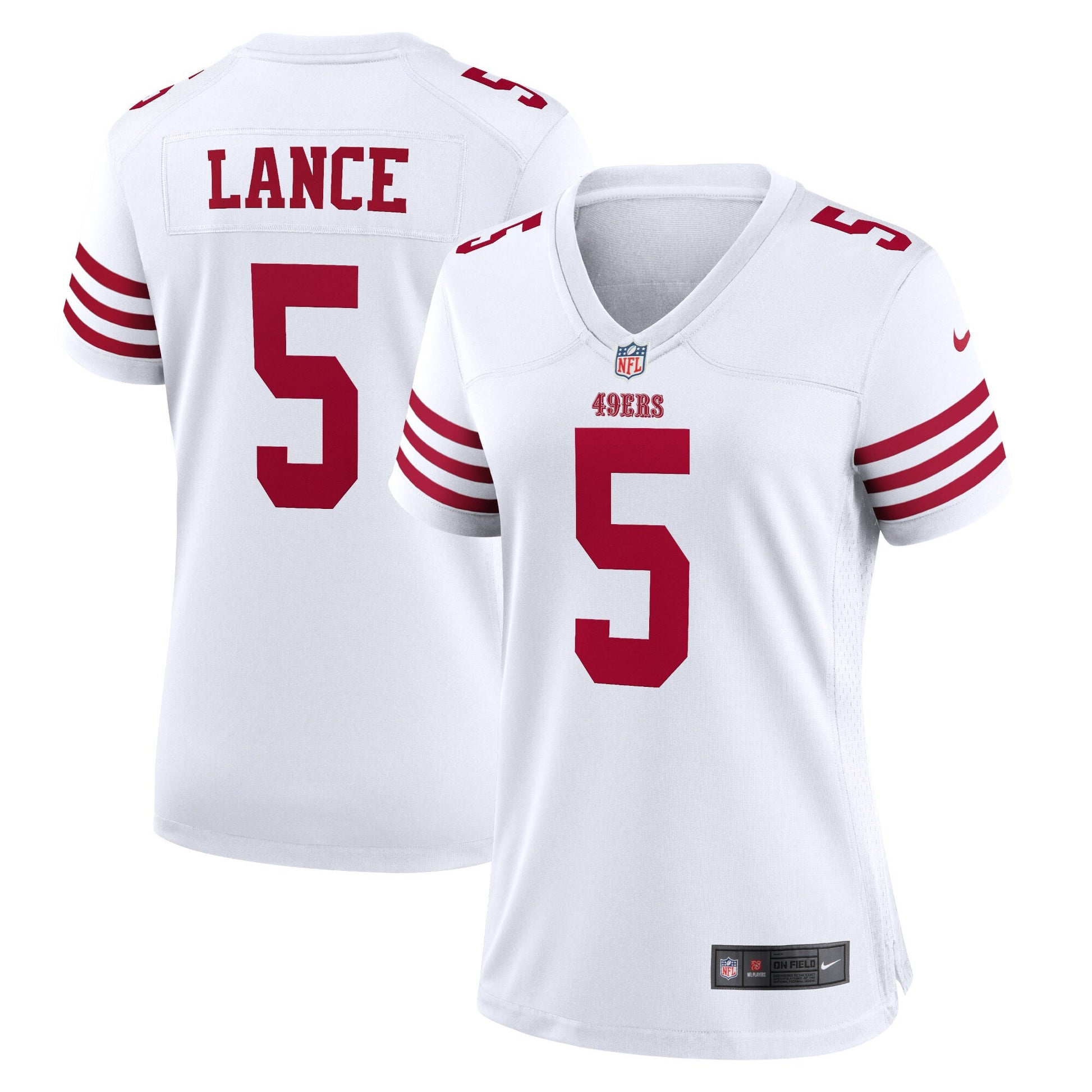 Trey Lance San Francisco 49ers white jersey