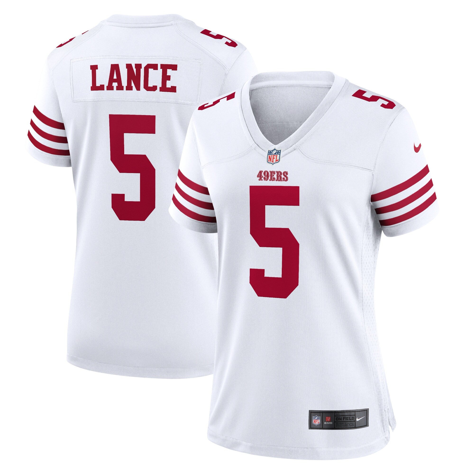 Trey Lance San Francisco 49ers white jersey