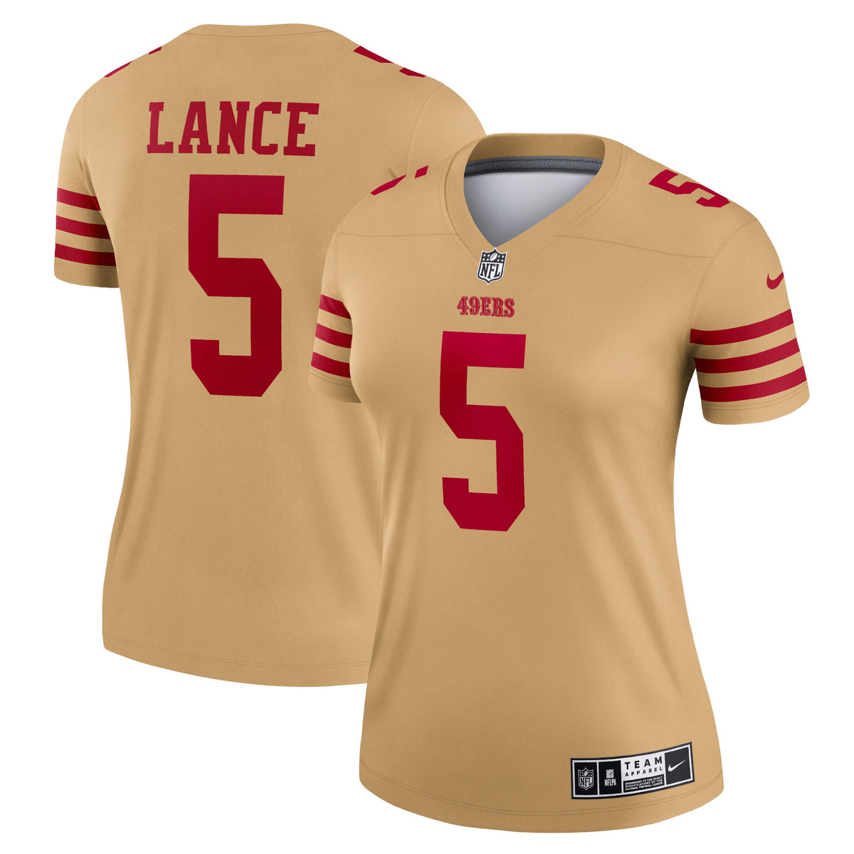 Trey Lance San Francisco 49ers gold Inverted Legend jersey