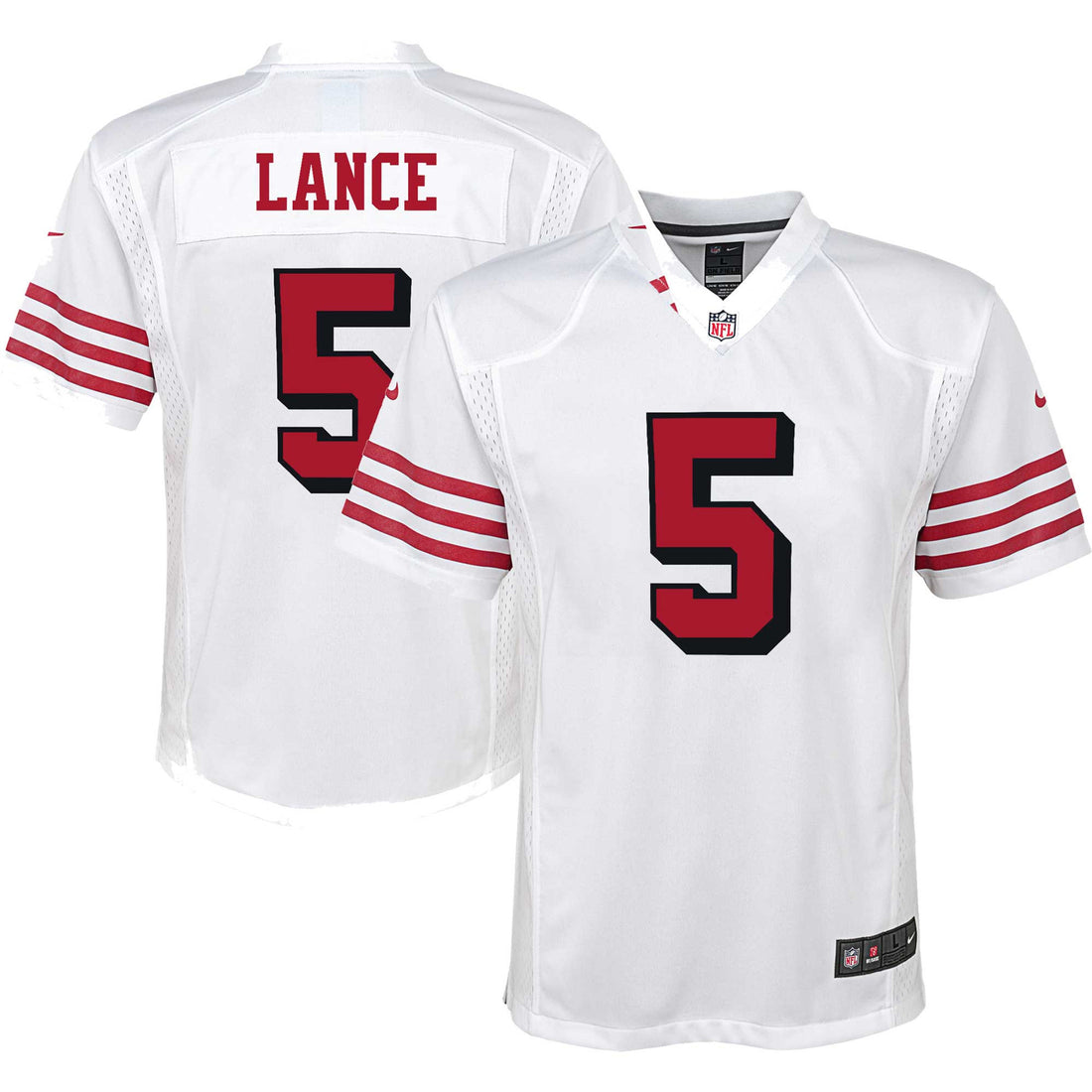 Trey Lance San Francisco 49ers white jersey