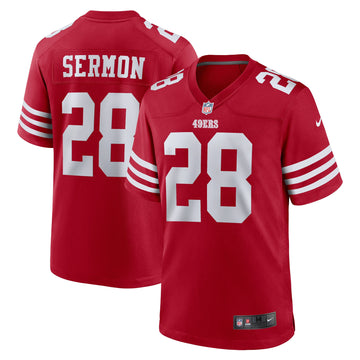 Trey Sermon San Francisco 49ers scarlet jersey