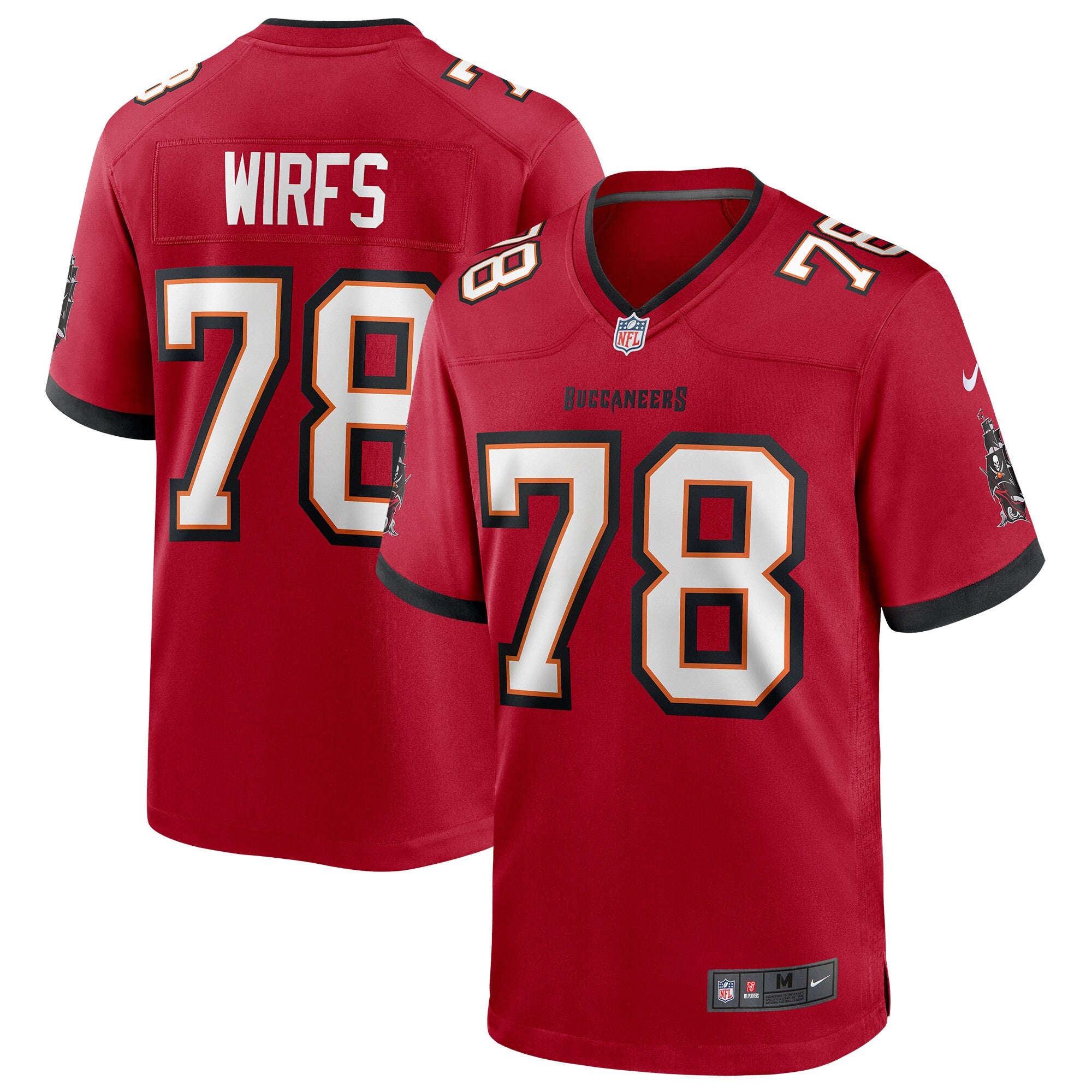 Tristan Wirfs Tampa Bay Buccaneers red jersey