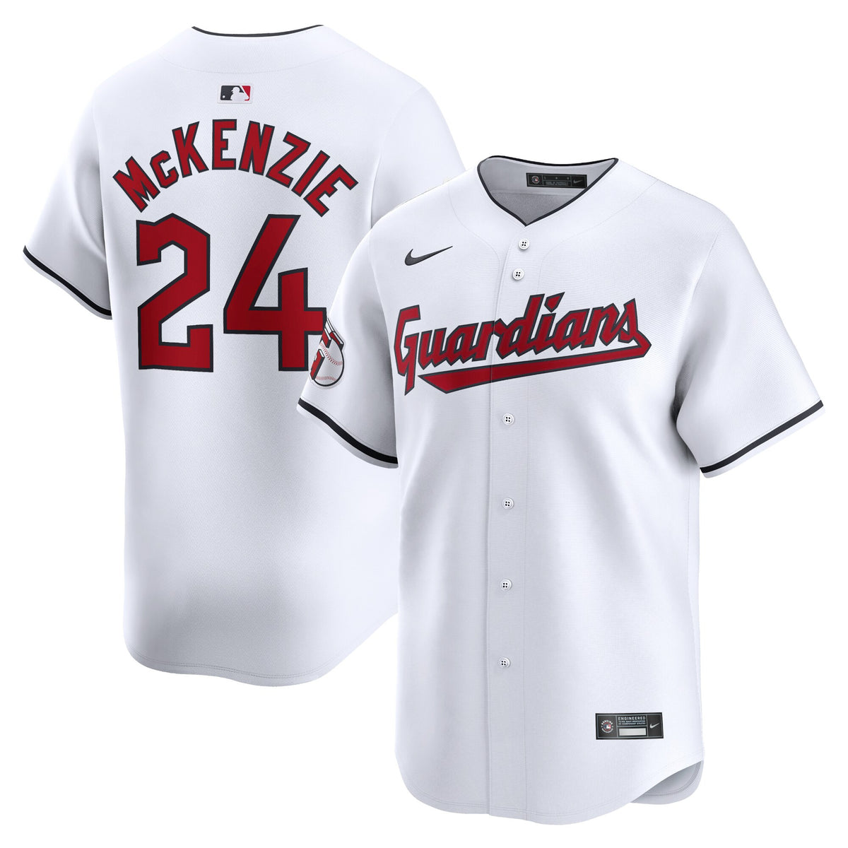 Triston Mckenzie Cleveland Guardians white Limited jersey