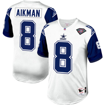 Troy Aikman Dallas Cowboys white Throwback jersey