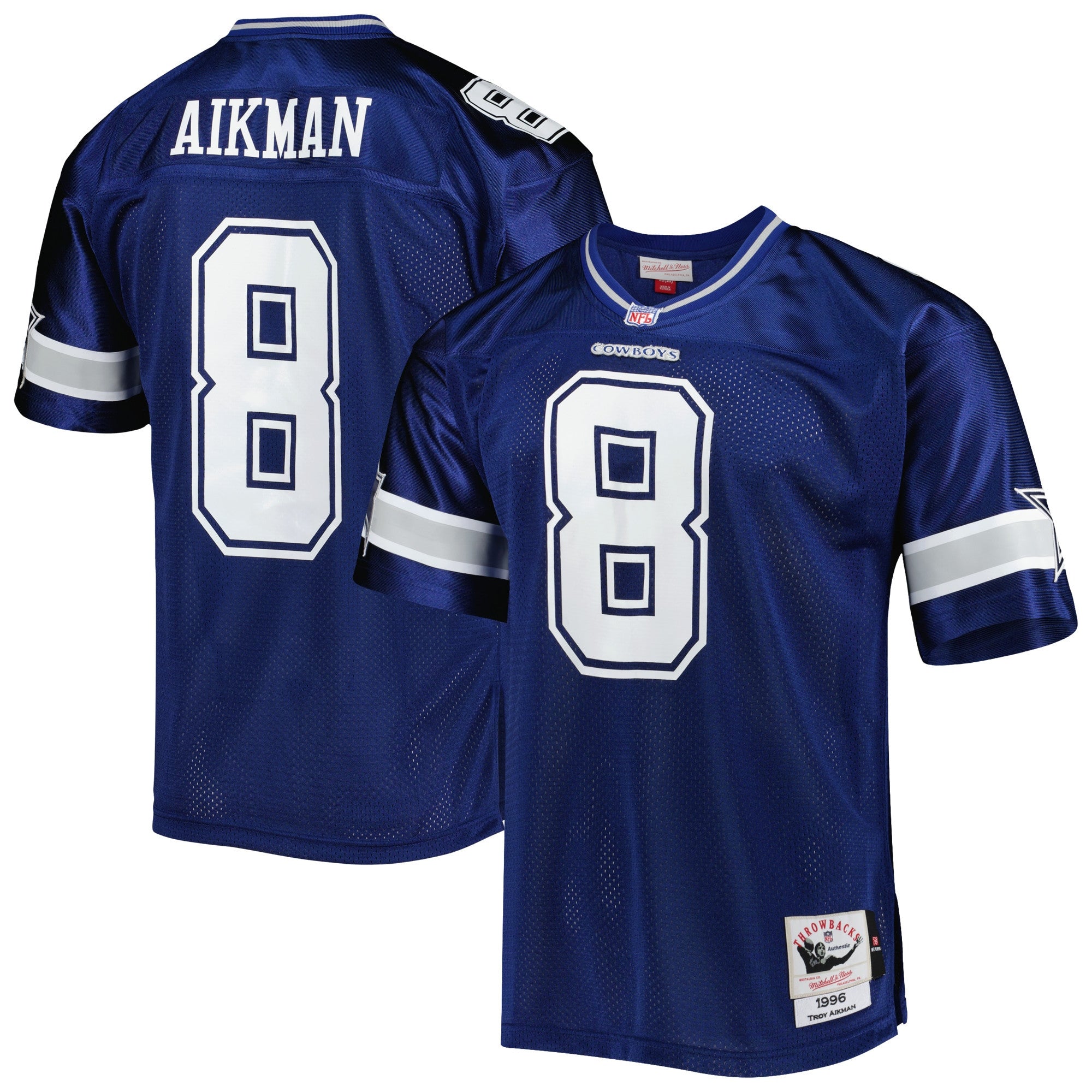 Troy Aikman Dallas Cowboys navy Throwback jersey