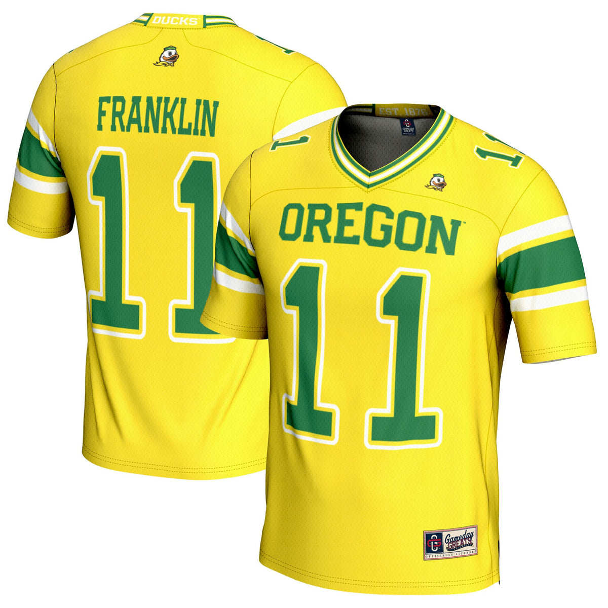 Troy Franklin Oregon Ducks yellow jersey