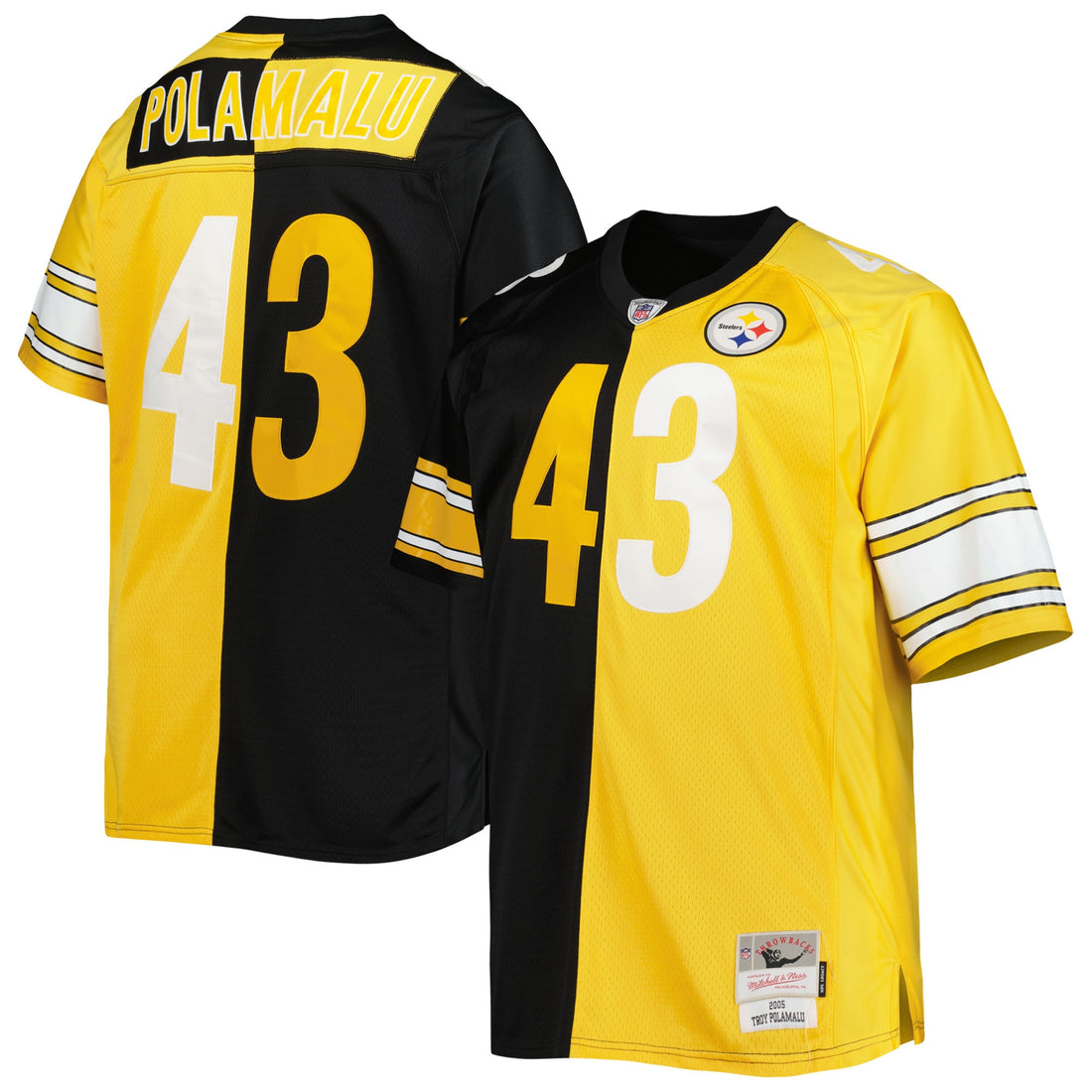 Troy Polamalu Pittsburgh Steelers black Split jersey