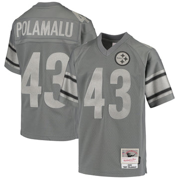Troy Polamalu Pittsburgh Steelers charcoal jersey