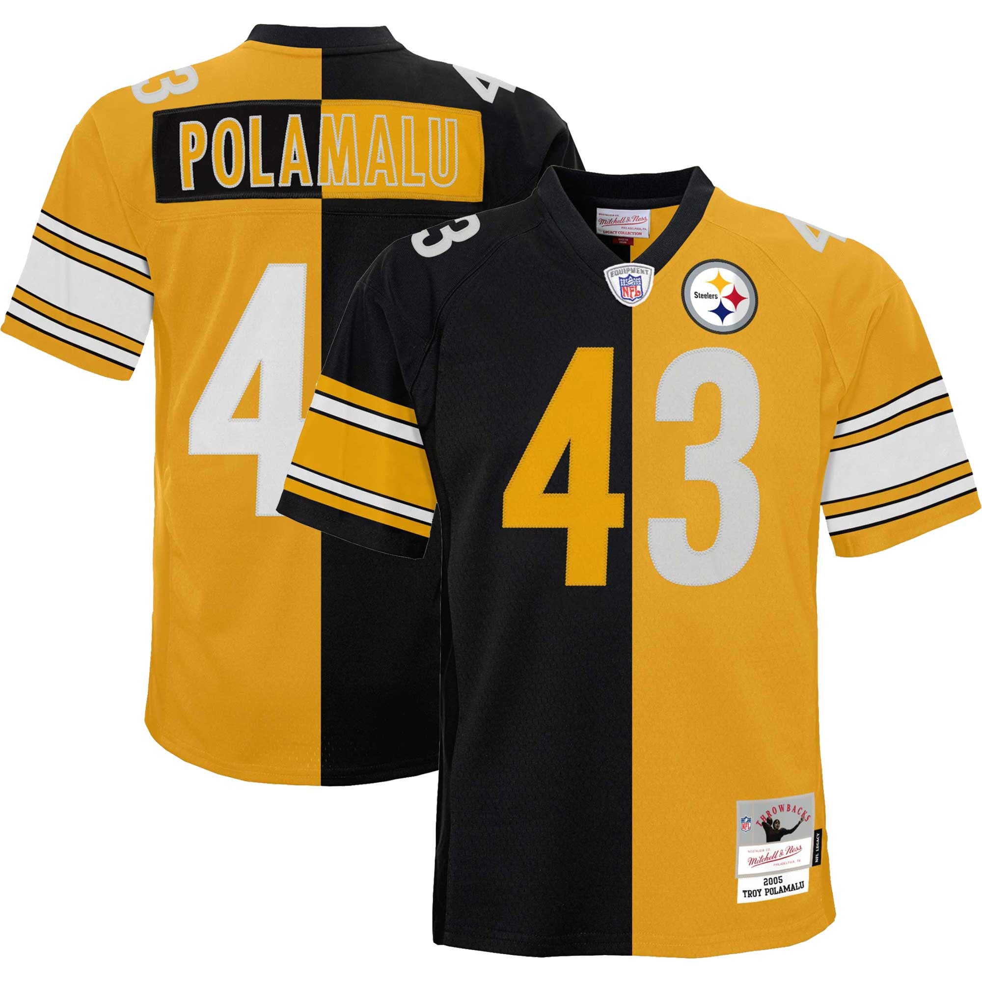 Troy Polamalu Pittsburgh Steelers black Split jersey