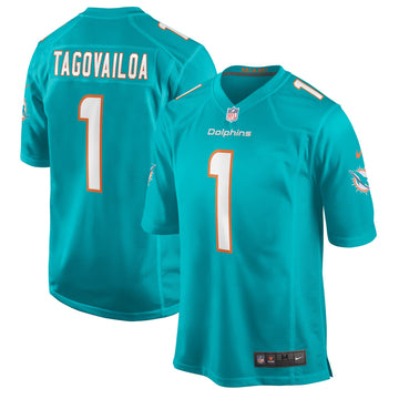 Tua Tagovailoa Miami Dolphins aqua jersey