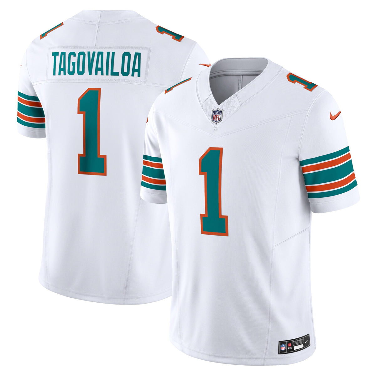 Tua Tagovailoa Miami Dolphins white Vapor jersey