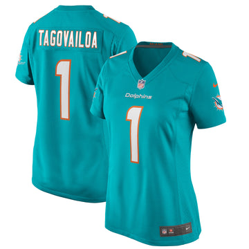 Tua Tagovailoa Miami Dolphins aqua jersey