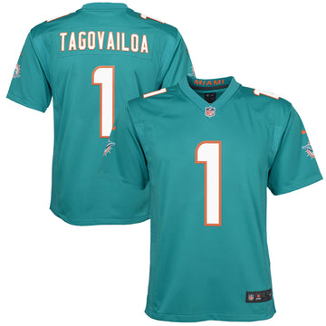 Tua Tagovailoa Miami Dolphins aqua jersey