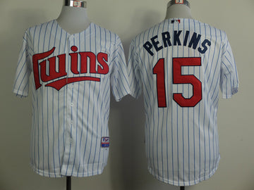 Perkins White Minnesota Twins blue jersey