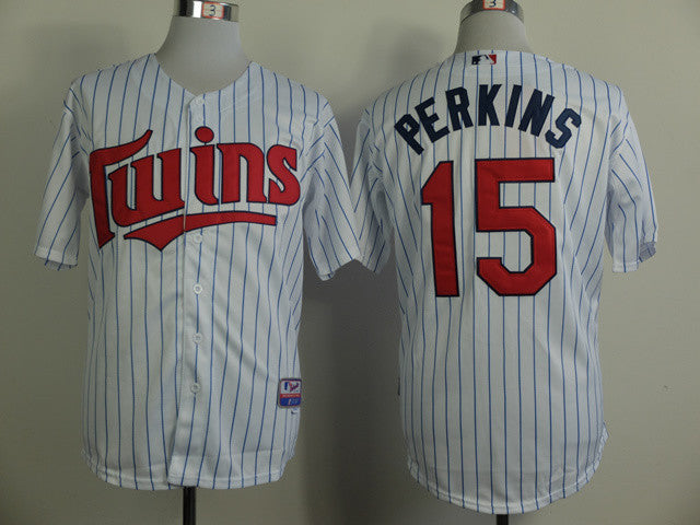 Perkins White Minnesota Twins blue jersey