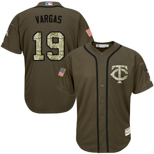 Kennys Vargas Minnesota Twins green Salute To Service jersey