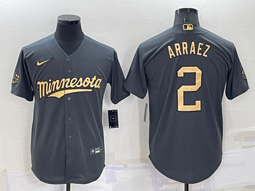 Luis Arraez Minnesota Twins charcoal All-Star jersey