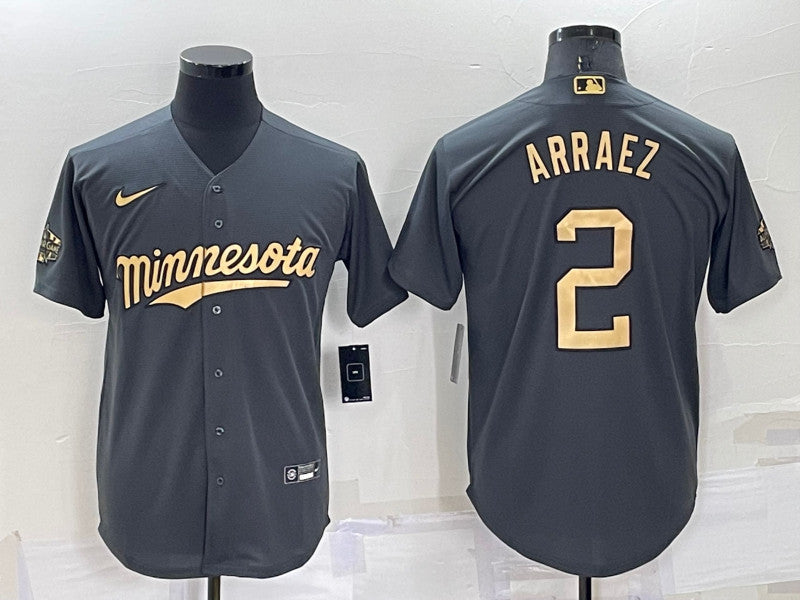 Luis Arraez Minnesota Twins charcoal All-Star jersey