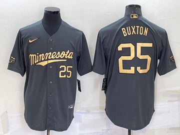 Byron Buxton Minnesota Twins charcoal All-Star jersey